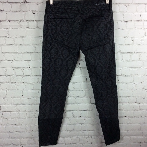 Current/Elliott The Ankle Skinny Black Brocade 26 - Picture 6 of 16